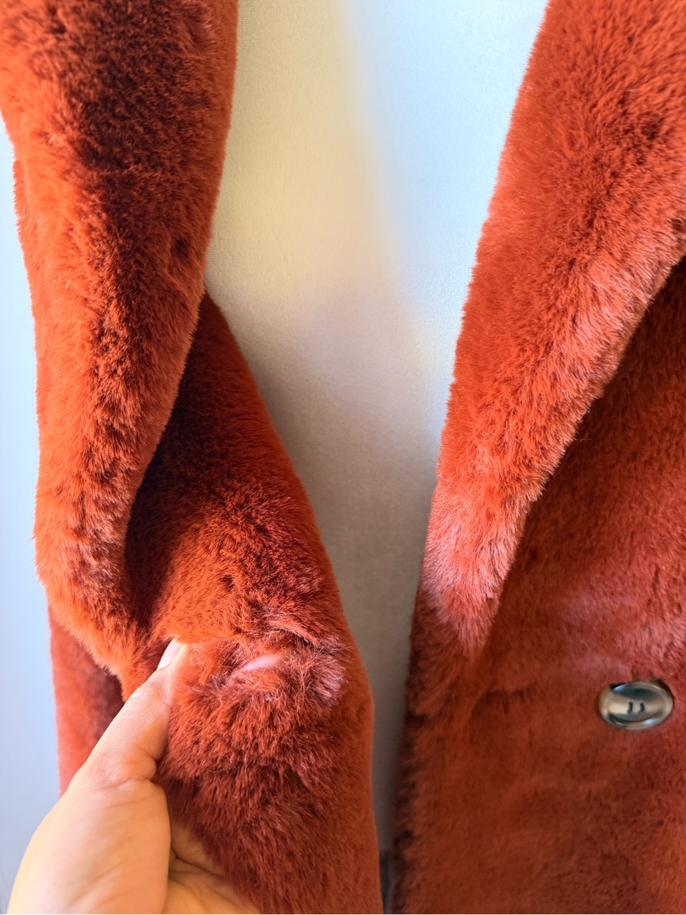 Brown faux fur coat - Picture 4 of 7